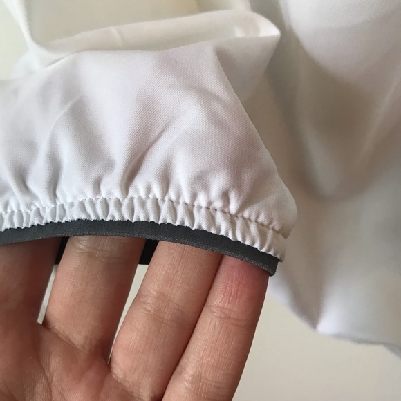 Adidas Essentials Full-Zip Wind Jacket White New - Picture 7 of 8